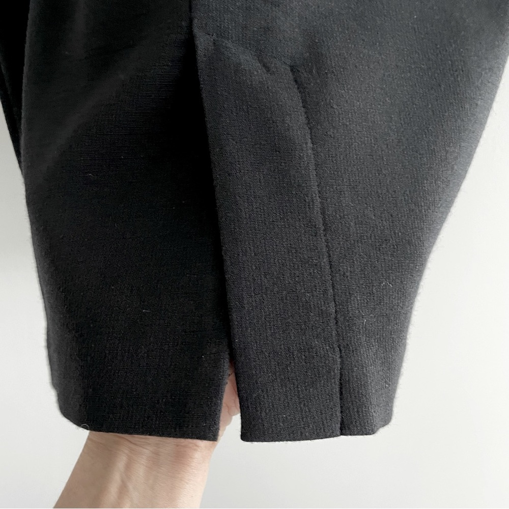 Bebe Black Mini Dress With Leopard Print Lining And Reversible Belt - Picture 10 of 16